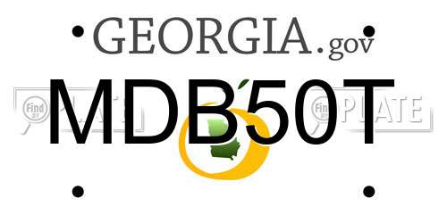 MDB50T Georgia License Plate