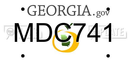 MDC741 Georgia License Plate