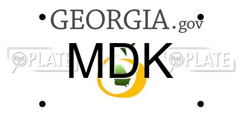 MDK Georgia License Plate