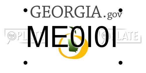 ME0I0I Georgia License Plate