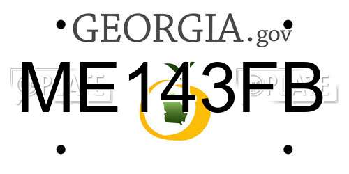 ME143FB Georgia License Plate