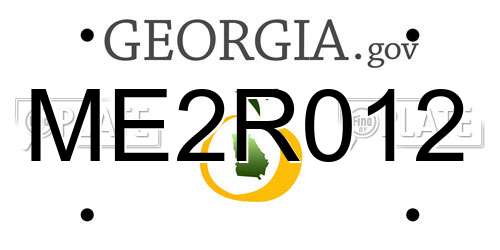 ME2R012 Georgia License Plate