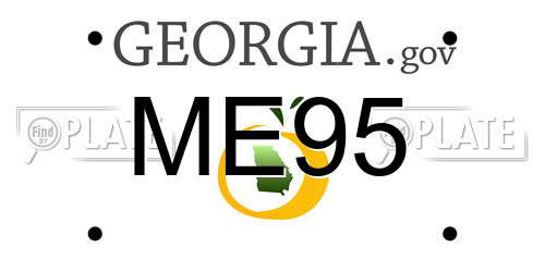 ME95 Georgia License Plate