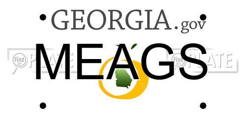 MEAGS Georgia License Plate
