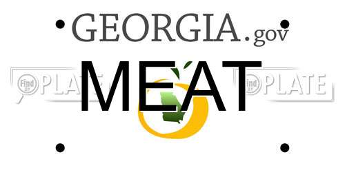 MEAT Georgia License Plate