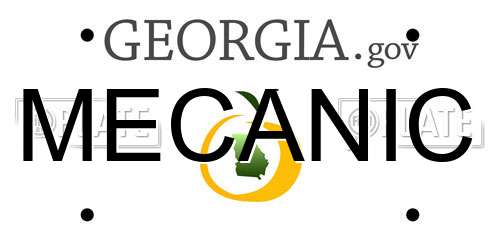 MECANIC Georgia License Plate