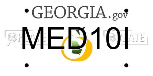 MED10I Georgia License Plate