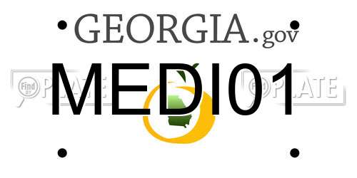 MEDI01 Georgia License Plate