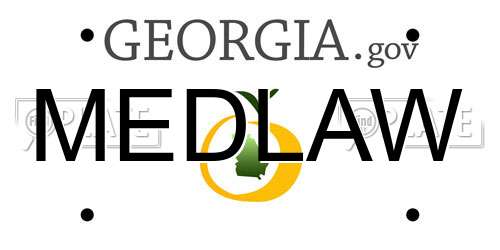 MEDLAW Georgia License Plate