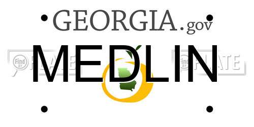 MEDLIN Georgia License Plate
