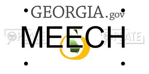 MEECH Georgia License Plate