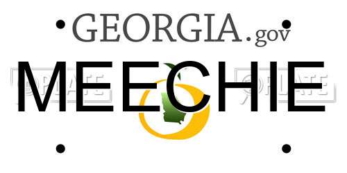 MEECHIE Georgia License Plate