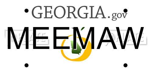 MEEMAW Georgia License Plate