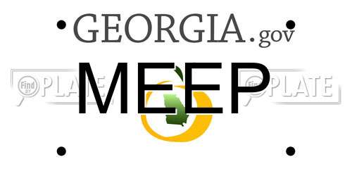 MEEP Georgia License Plate