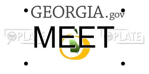MEET Georgia License Plate
