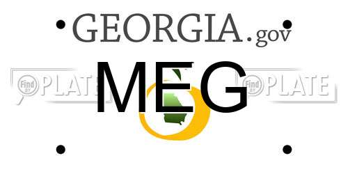 MEG Georgia License Plate