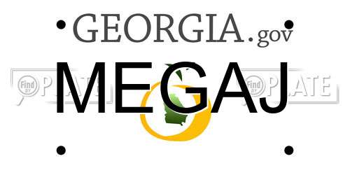 MEGAJ Georgia License Plate