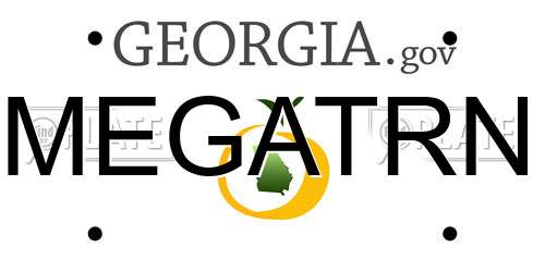 MEGATRN Georgia License Plate