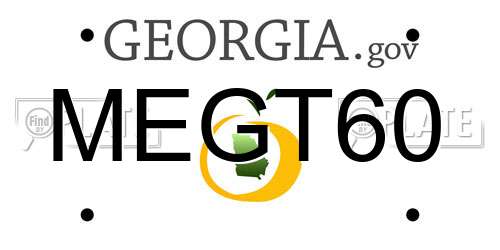 MEGT60 Georgia License Plate