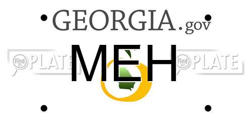 MEH Georgia License Plate