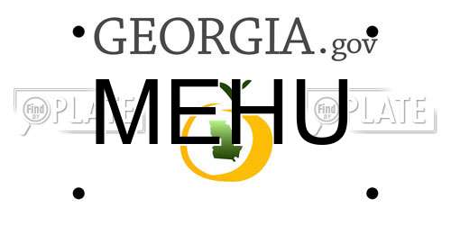 MEHU Georgia License Plate