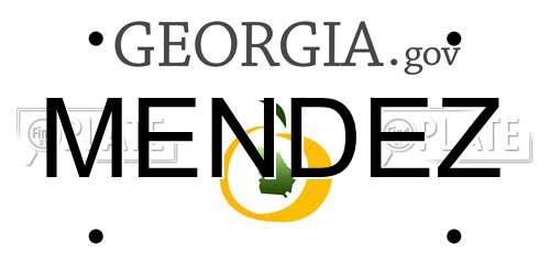 MENDEZ Georgia License Plate