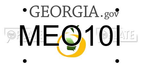 MEO10I Georgia License Plate