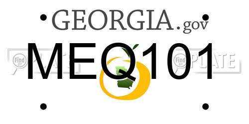 MEQ101 Georgia License Plate