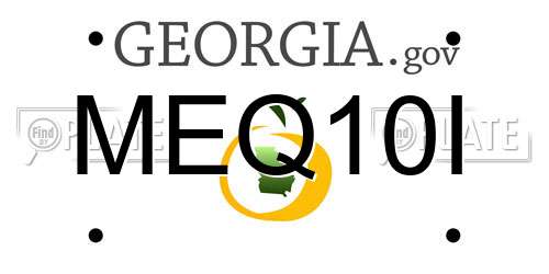 MEQ10I Georgia License Plate