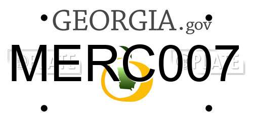 MERC007 Georgia License Plate