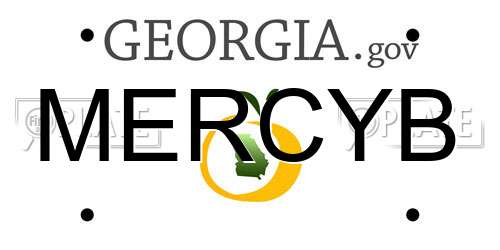 MERCYB Georgia License Plate