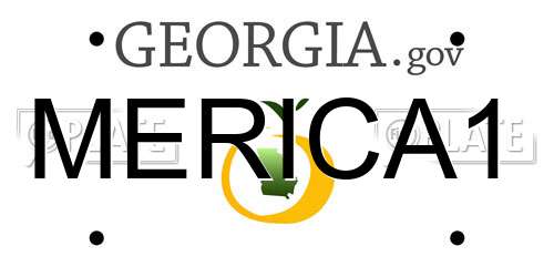 MERICA1 Georgia License Plate