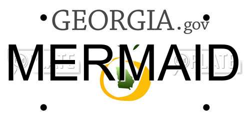 MERMAID Georgia License Plate