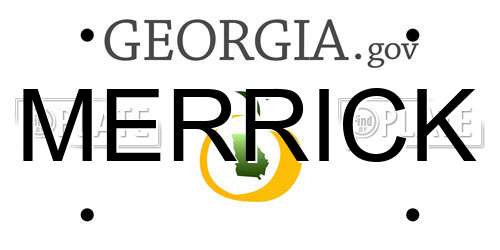 MERRICK Georgia License Plate