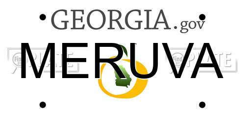 MERUVA Georgia License Plate