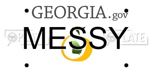MESSY Georgia License Plate