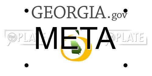 META Georgia License Plate