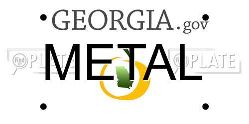 METAL Georgia License Plate
