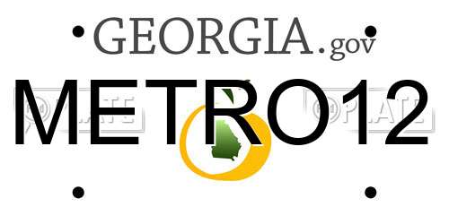 METRO12 Georgia License Plate