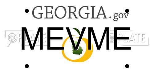 MEVME Georgia License Plate