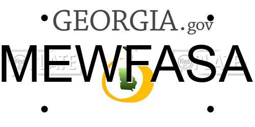 MEWFASA Georgia License Plate