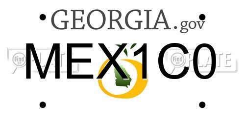 MEX1C0 Georgia License Plate