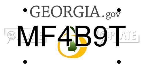 MF4B9T Georgia License Plate