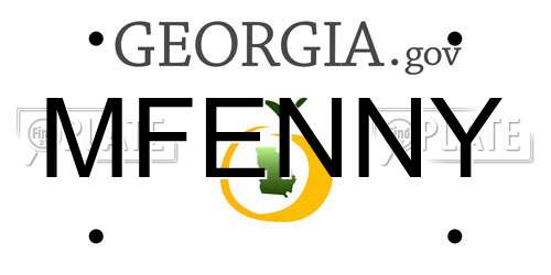 MFENNY Georgia License Plate
