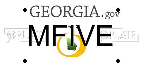 MFIVE Georgia License Plate