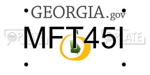 MFT45I Georgia License Plate