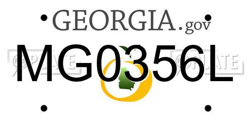 MG0356L Georgia License Plate