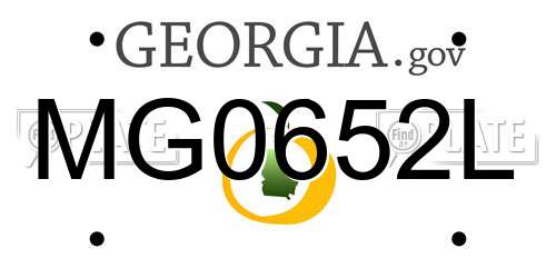 MG0652L Georgia License Plate