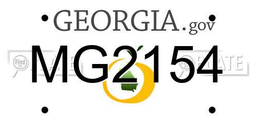 MG2154 Georgia License Plate