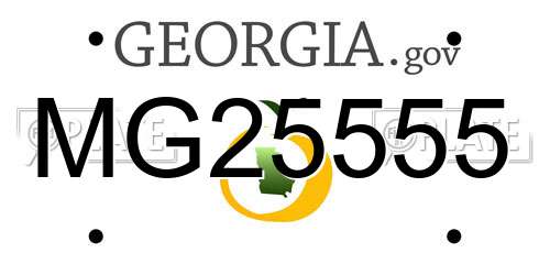 MG25555 Georgia License Plate